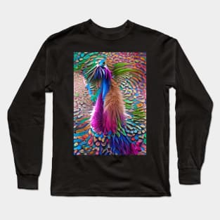 STUNNING SURREAL PEACOCK Long Sleeve T-Shirt